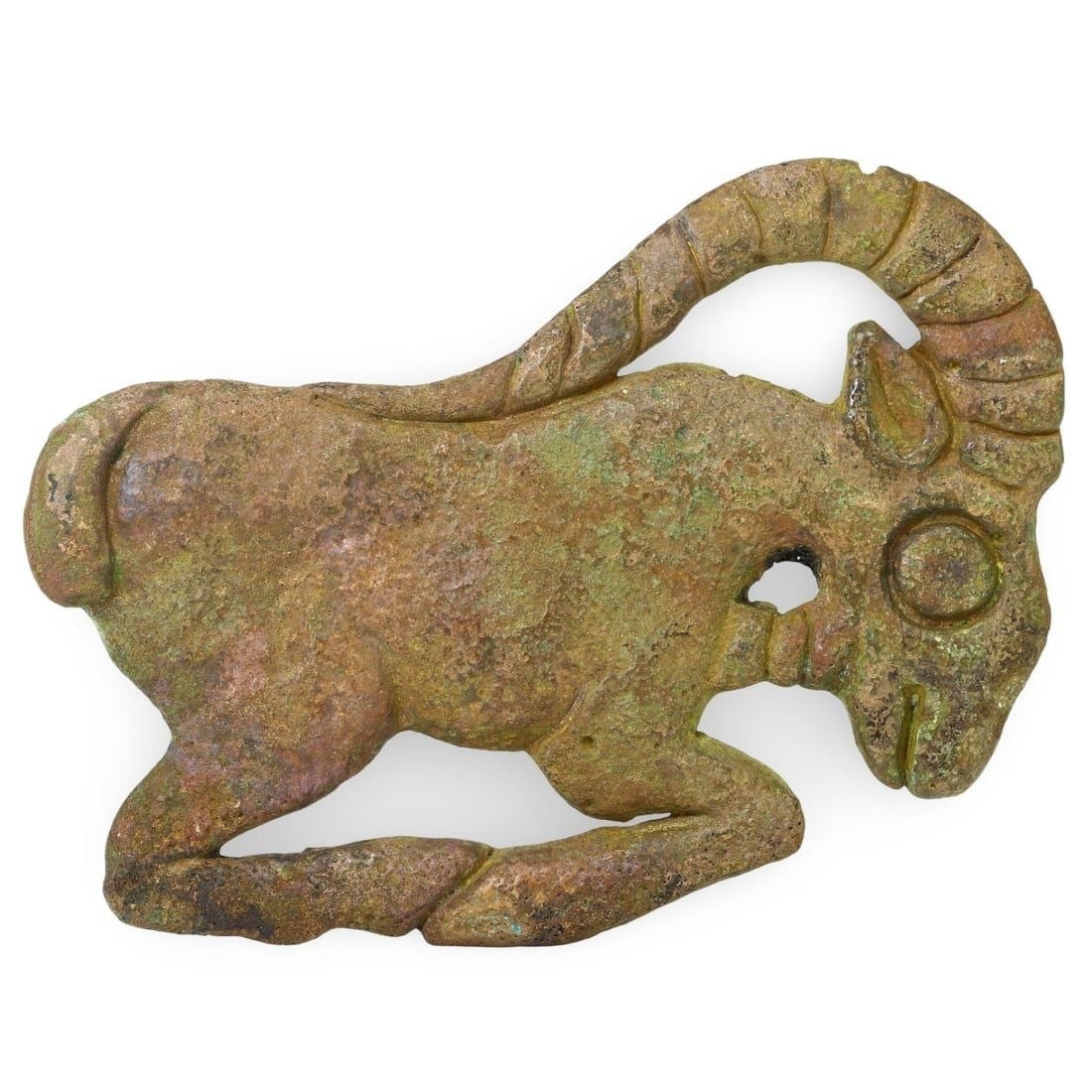Ancient Medieval Mongol Empire Bronze Gazelle Plaque, 12th-15th Century: Ancient Medieval Mongol Empire Bronze Gazelle Plaque, 12th-15th Century