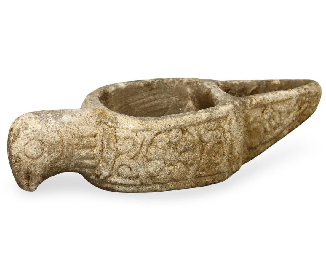 Ancient Early Medieval Sasanian Carved Eagle Bowl, 4th-7th Century (1 of 3)