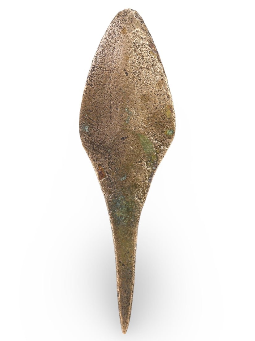 Ancient Iberian Beaker Culture Palmela Type Hammered Copper Arrowhead, 2250 - 2000 B.C. (1 of 2)