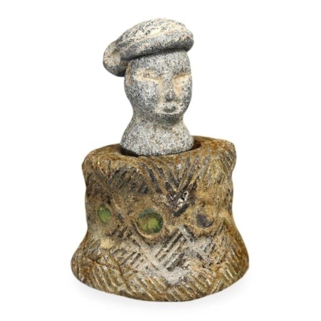 Central Asian Tribal Art Stone Carving Idol Figure Statuette: Central Asian Tribal Art Stone Carving Idol Figure Statuette