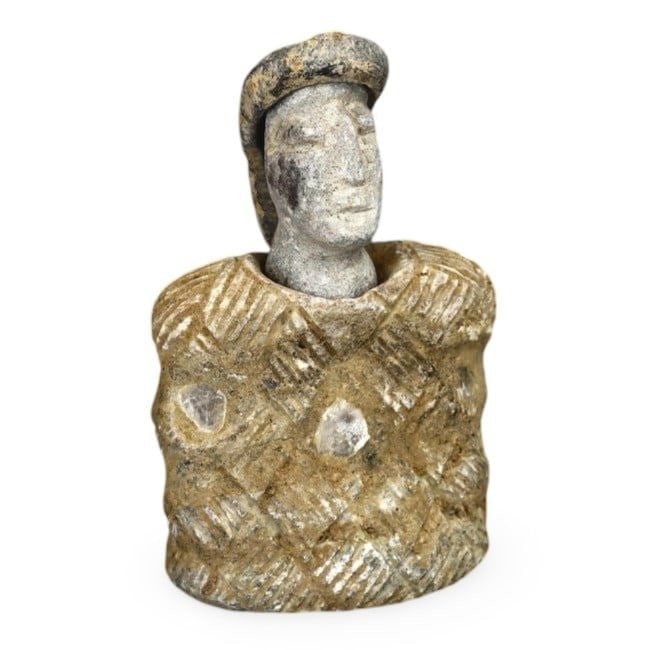 Central Asian Tribal Art Stone Carving Idol Figure Statuette: Central Asian Tribal Art Stone Carving Idol Figure Statuette