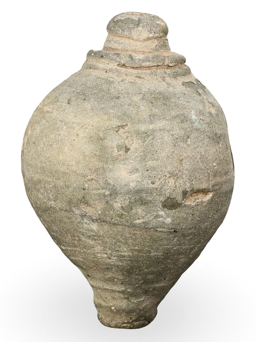 4.9" Ancient Medieval Byzantine Clay Hand Grenade, 10th-12th Centuries CE: 4.9" Ancient Medieval Byzantine Clay Hand Grenade, 10th-12th Centuries CE