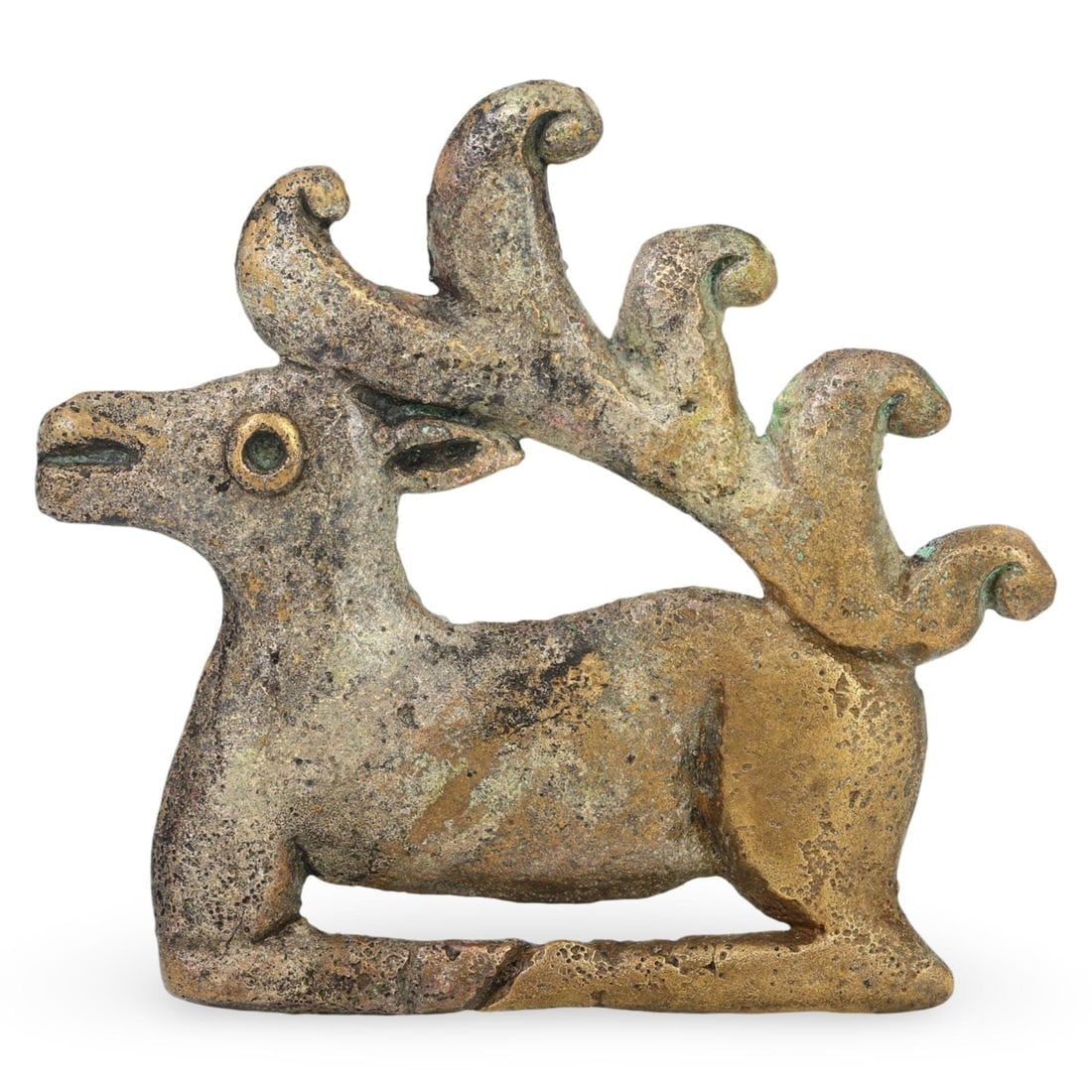 Ancient Middle Medieval Indo-Scythian Bronze Belt Buckle, 11th-13th Century: Ancient Middle Medieval Indo-Scythian Bronze Belt Buckle, 11th-13th Century