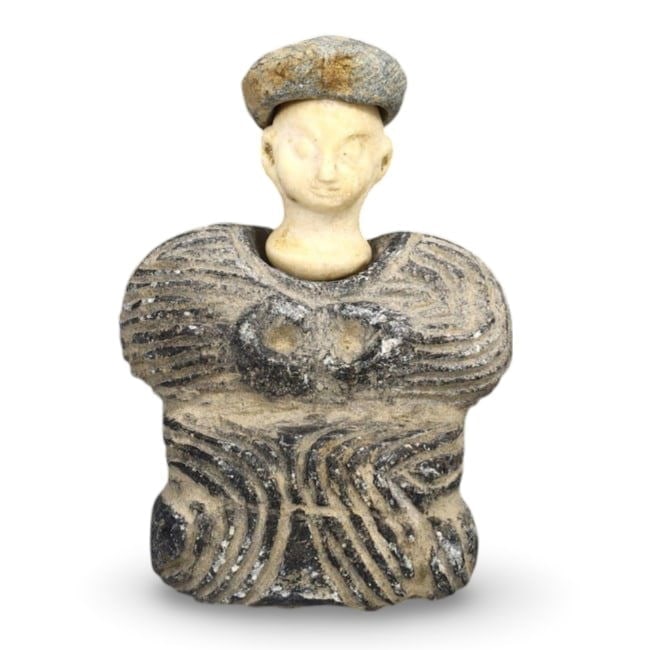 Central Asian Tribal Art Stone Carving Idol Figure Statuette: Central Asian Tribal Art Stone Carving Idol Figure Statuette