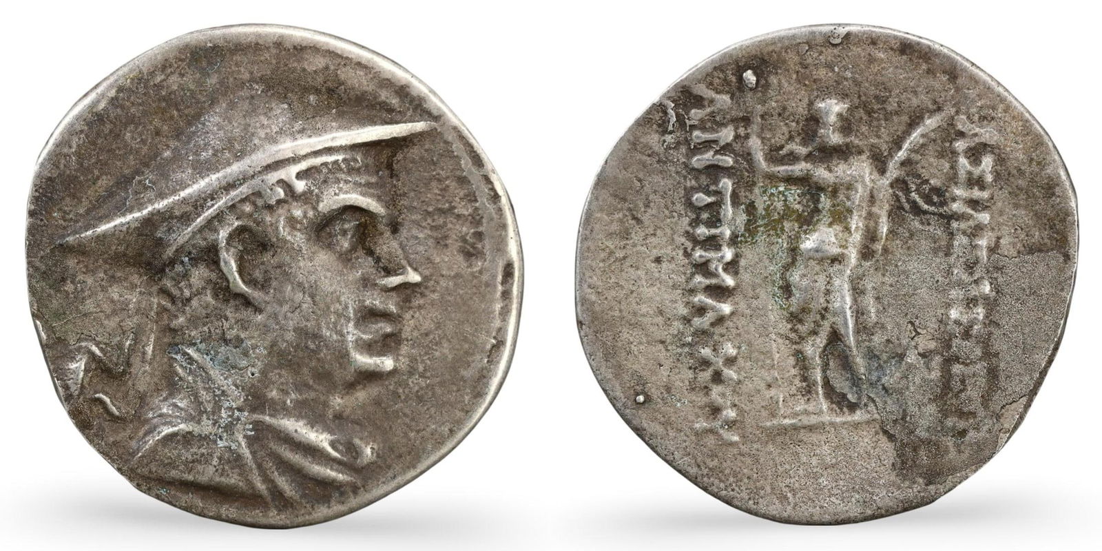 Ancient Classical Indo-Greek Silver Coin (27mm, 7.05g) (1 of 3)