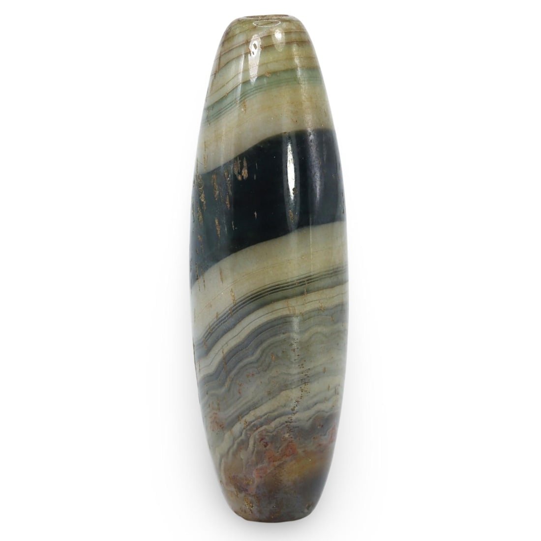Antique Sino-Tibetan Layered Agate Bead: Antique Sino-Tibetan Layered Agate Bead