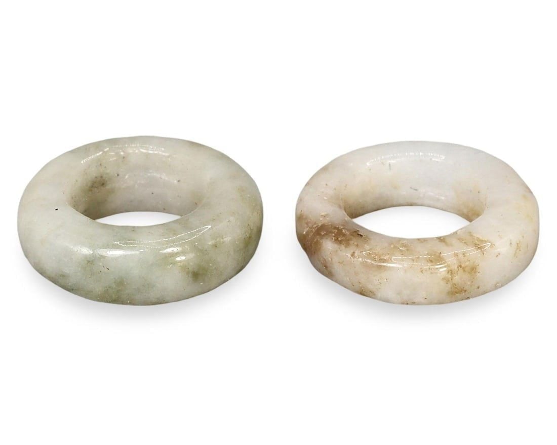 Ancient Late Medieval Silk Road Chinese Jade Currency Beads, 12th-15th Century (1 of 1)