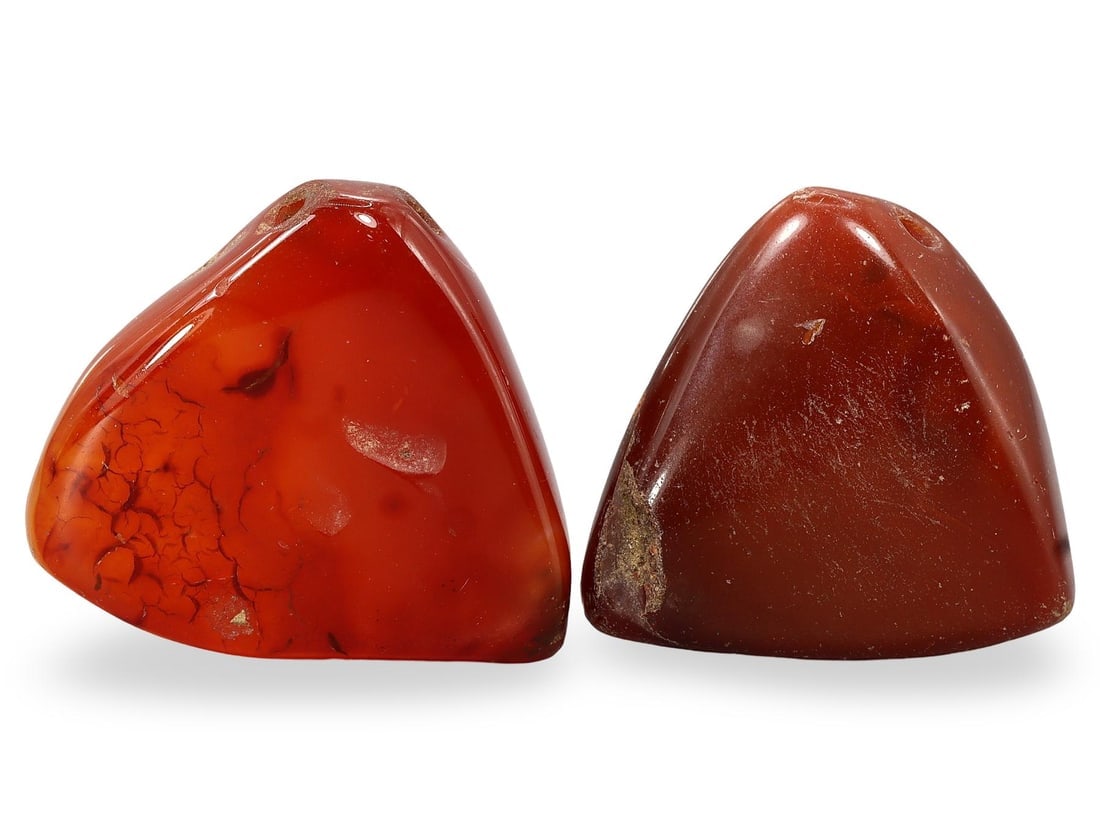 Antique African Tribal Edo Carnelian Agate Trade Pendant Beads (1 of 1)