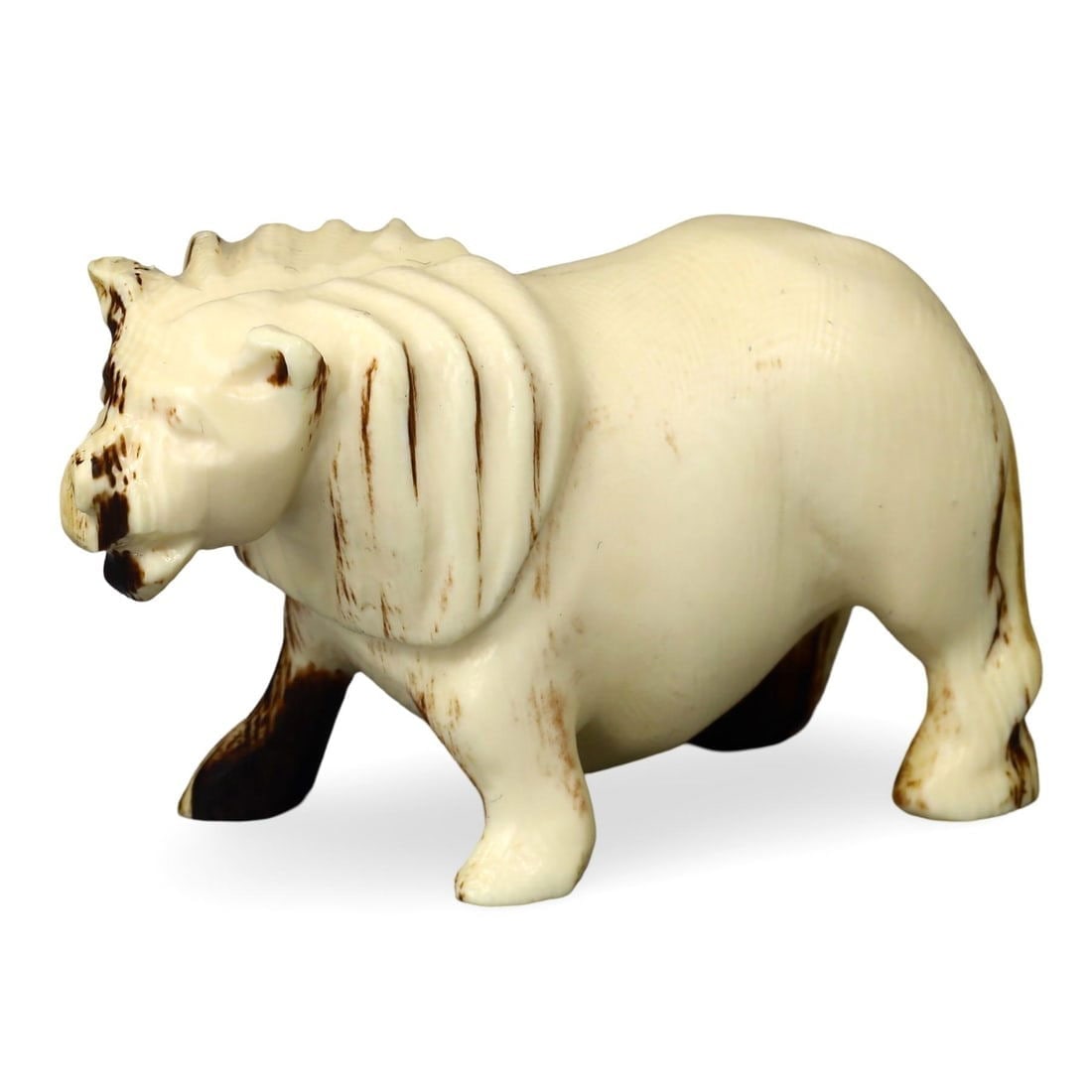 Post Medieval Sino-Siberian Carved Lion Figurine, 17th-20th Century (1 of 3)