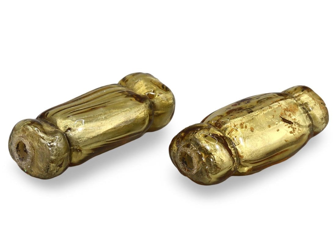 Post Medieval Gold Leaf Glass Beads Reminiscent of Hellenistic Style, 19th-20th Century (1 of 1)