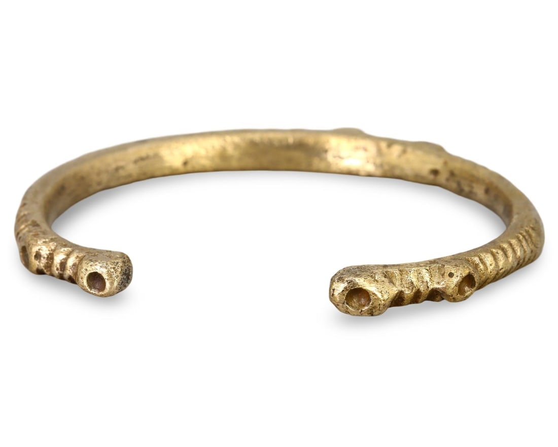 Authentic Ancient Medieval Viking / Celtic / Livonian Bronze Bracelet, 11th-13th Century: Authentic Ancient Medieval Viking / Celtic / Livonian Bronze Bracelet, 11th-13th Century