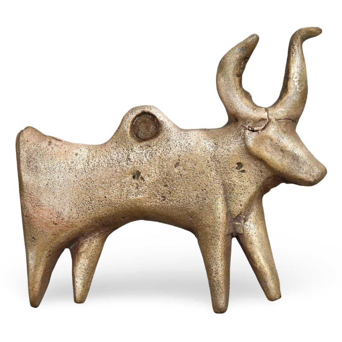 Ancient Medieval Sino-Mongolian Bronze Bull Belt Buckle: Ancient Medieval Sino-Mongolian Bronze Bull Belt Buckle