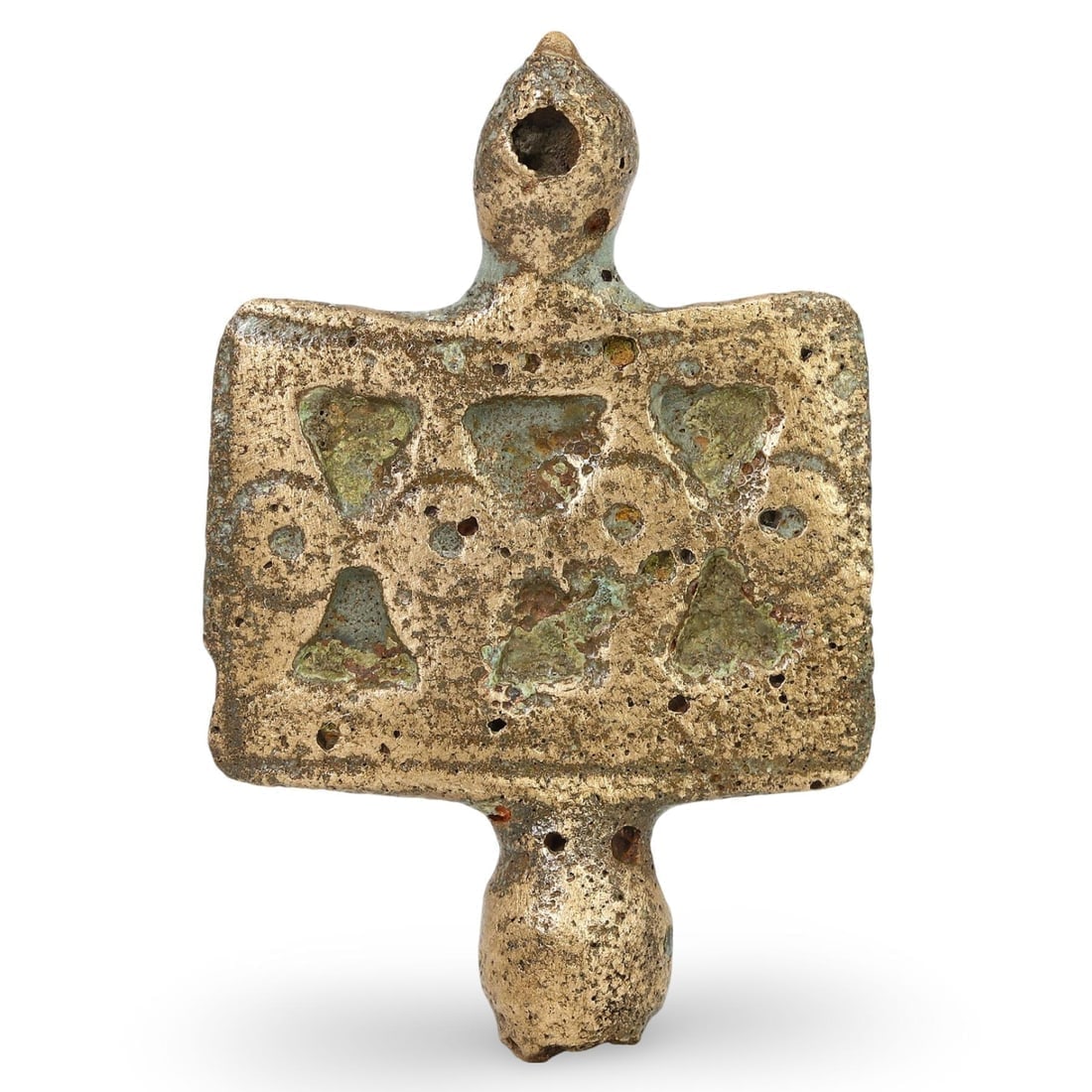 Ancient Roman Gold Gilt Bronze Anthropomorphic Fibula Brooch, 2nd-4th Century (1 of 2)