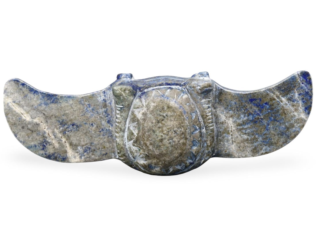 Post Medieval Egyptian Grand Tour Lapis Lazuli Winged Scarab Amulet (1 of 2)