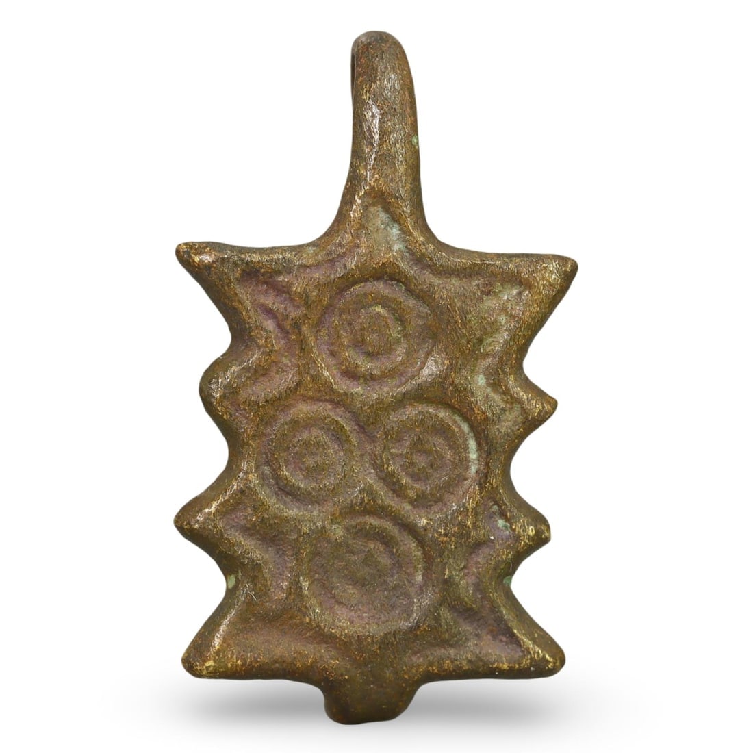 Ancient Roman Geometric Patterns Bronze Amulet (1 of 2)