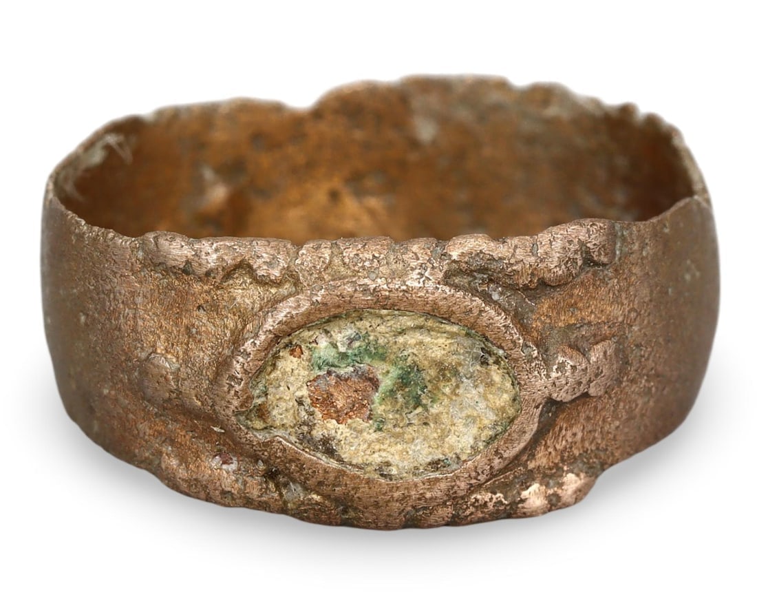 Authentic Ancient Medieval Viking / Celtic / Anglo-Saxon Bronze Ring, 11th-13th Century (1 of 2)