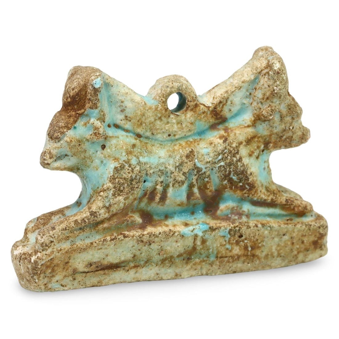 Post Medieval Egyptian Grand Tour Faience Amulet, 17th-19th Centuries: We are delighted to present an extraordinary collection of jewelry and artifacts spanning various historic European periods. Our selection ranges from Ancient Roman, Byzantine, and Early Medieval to L