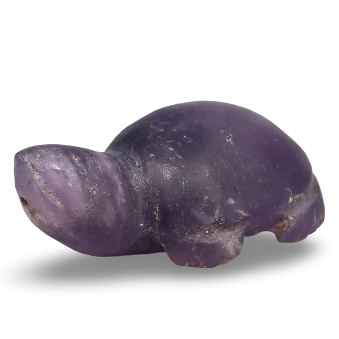 Ancient Medieval Burmese Pyu Pagan Amethyst Zoomorphic Tortoise Amulet Bead, 9th-13th Century (1 of 2)