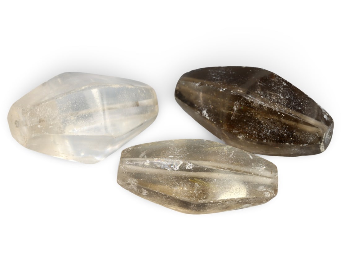 Antique Silk Road Eurasian Steppe Facet Quartz Beads: We are delighted to present an extraordinary collection of jewelry and artifacts spanning various historic European periods. Our selection ranges from Ancient Roman, Byzantine, and Early Medieval to L
