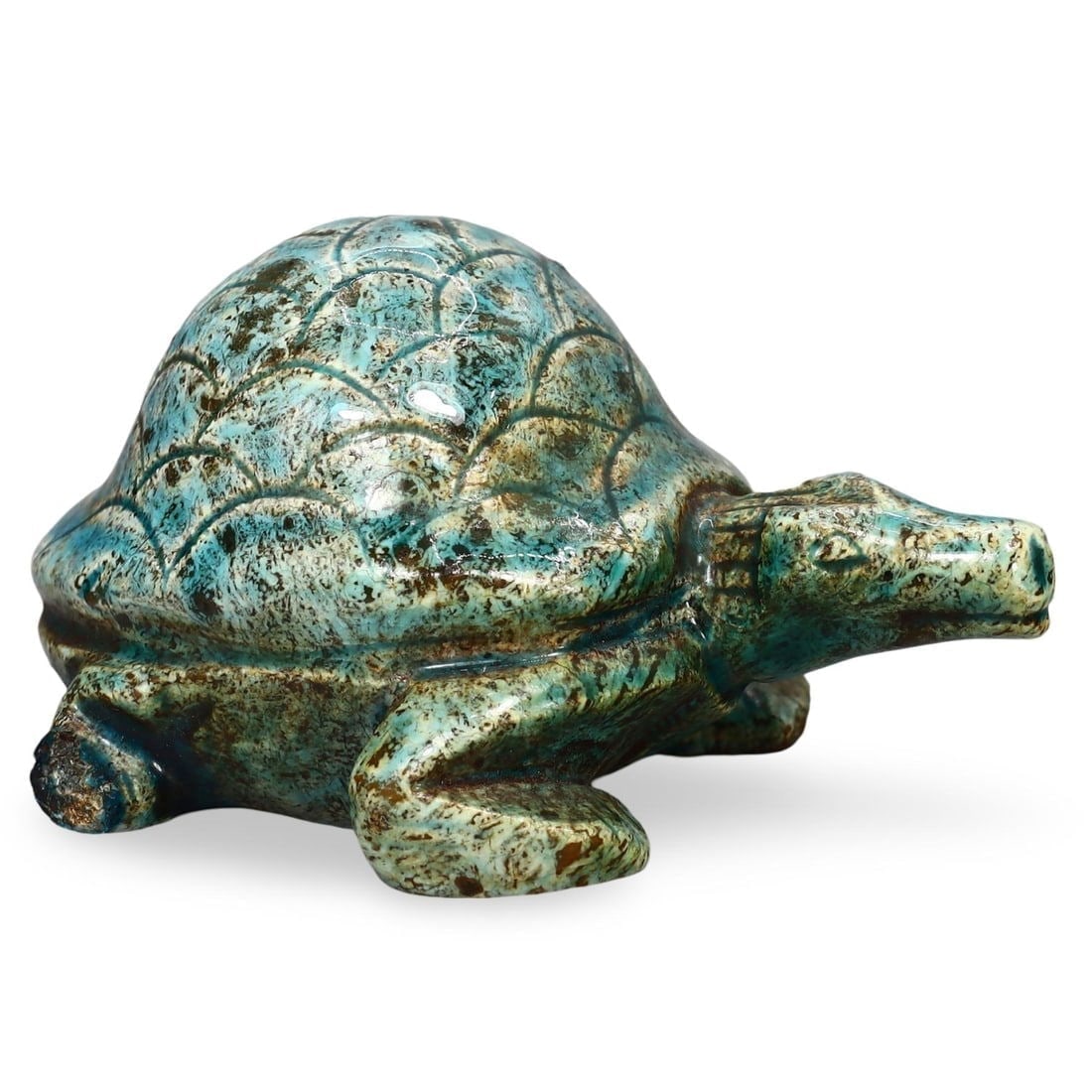 Post Medieval Egyptian Grand Tour Glazed Steatite Figurine, 19th Century (1 of 3)