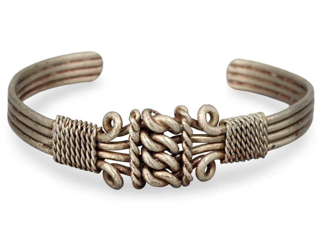 Post-Medieval Twisted Wirework Silvered Bracelet, Circa 17th-19th Century (1 of 2)