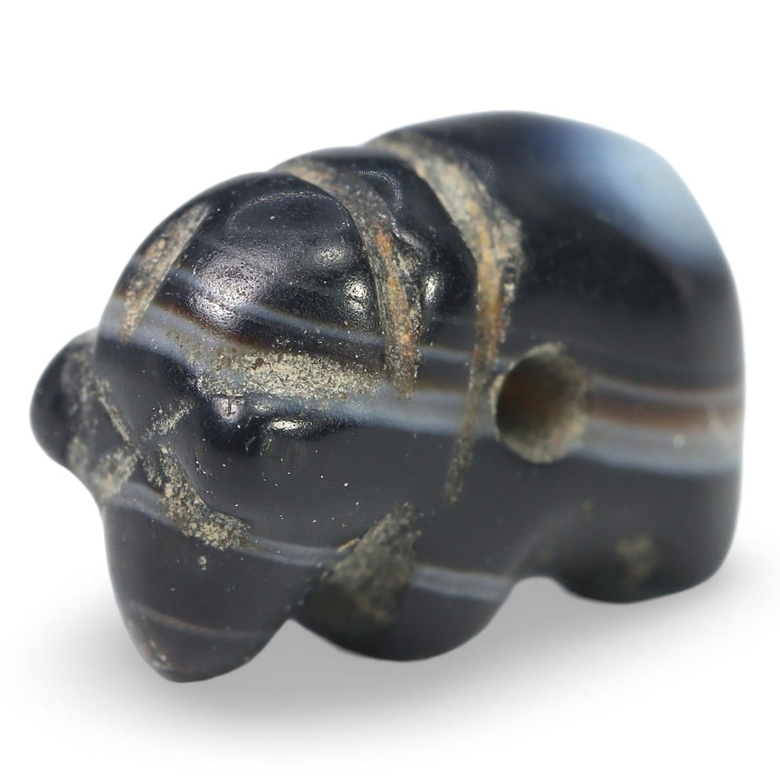 Ancient Medieval Burmese Pyu Pagan Zoomorphic Amulet Bead, 9th-13th Centur: We are delighted to present an extraordinary collection of jewelry and artifacts spanning various historic European periods. Our selection ranges from Ancient Roman, Byzantine, and Early Medieval to L