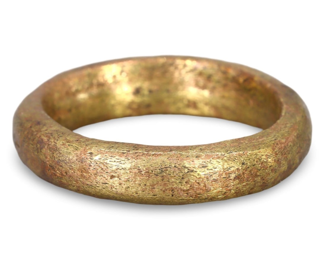 Authentic Ancient Medieval Viking / Celtic / Anglo-Saxon Bronze Ring, US11 (1 of 2)