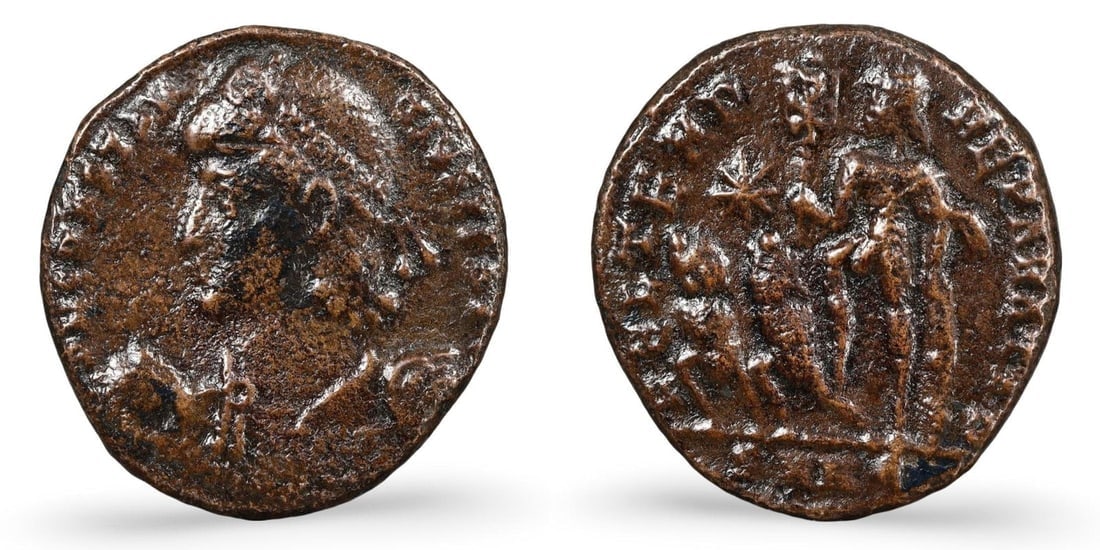 Premium Ancient Roman Emperor's Portrait and Mythological Scene Bronze Coin (17mm, 2.46g) (1 of 3)