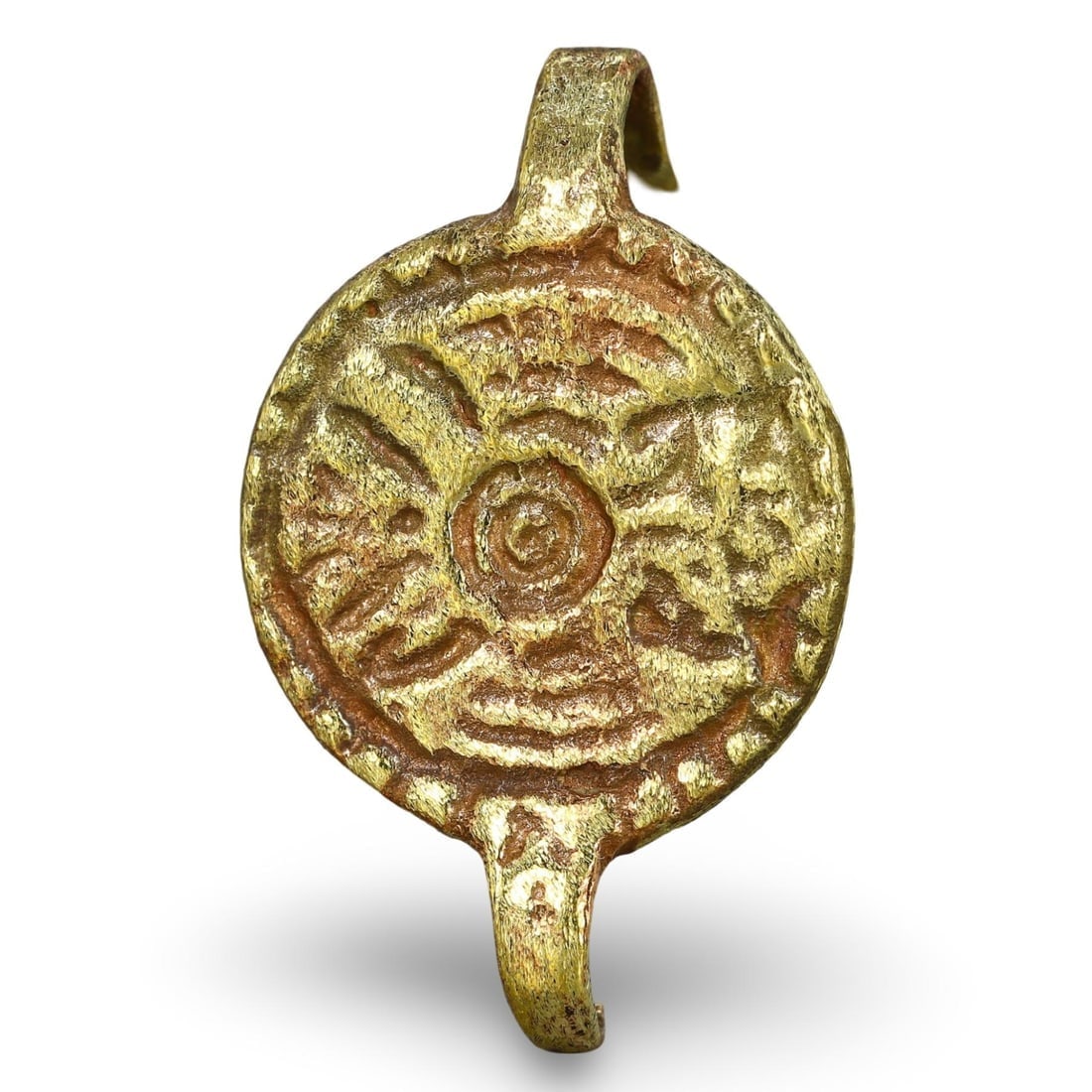 Ancient Roman Geometric Patterns Bronze Amulet Pendant (1 of 2)