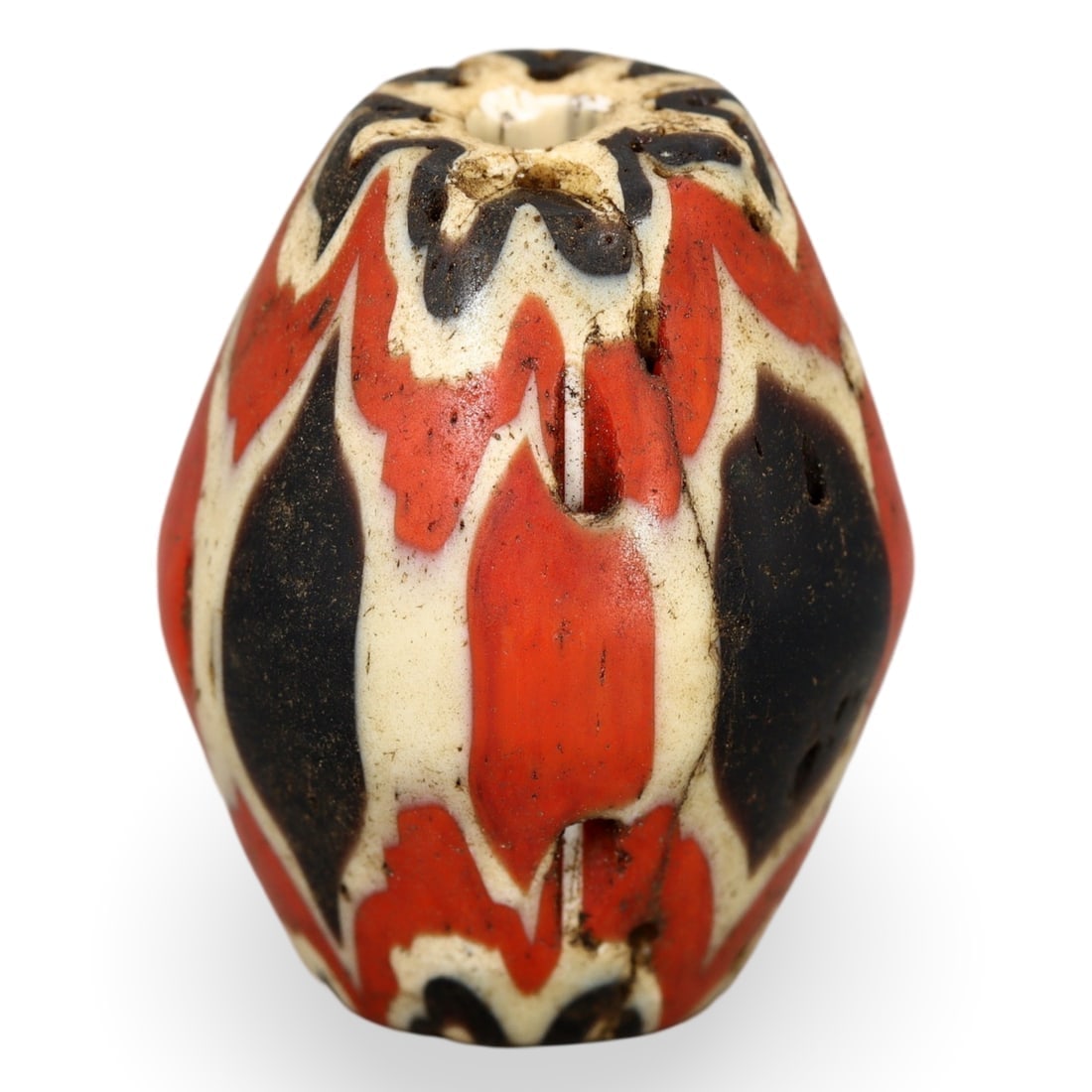 Antique Venetian Chevron Art Glass Trade Bead: We are delighted to present an extraordinary collection of jewelry and artifacts spanning various historic European periods. Our selection ranges from Ancient Roman, Byzantine, and Early Medieval to L
