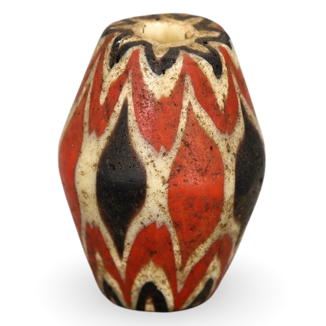 Antique Venetian Chevron Art Glass Trade Bead: We are delighted to present an extraordinary collection of jewelry and artifacts spanning various historic European periods. Our selection ranges from Ancient Roman, Byzantine, and Early Medieval to L