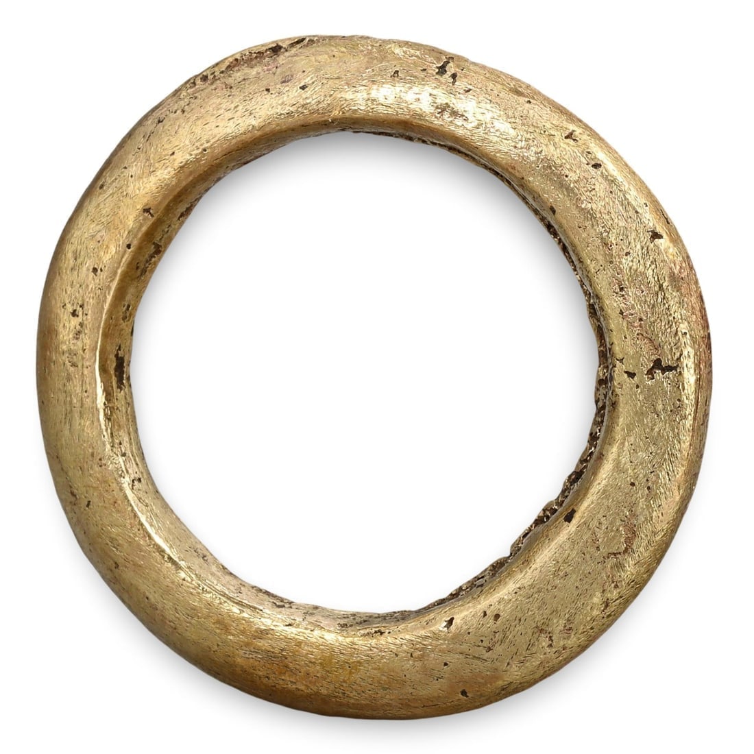 Ancient Viking Smooth Rounded Form Gold-Gilt Bronze Ring (1 of 2)