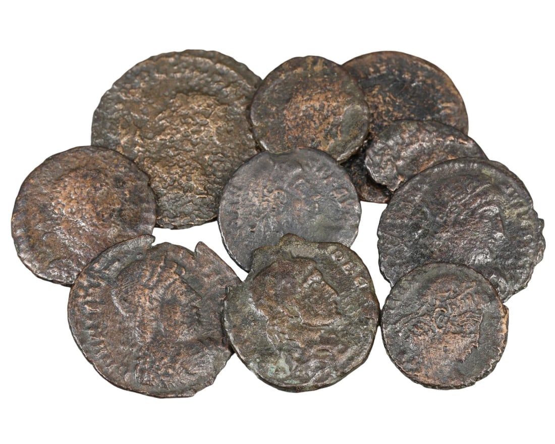 Lot of Ancient Roman Bronze Coins, (13mm-20mm) (1 of 2)
