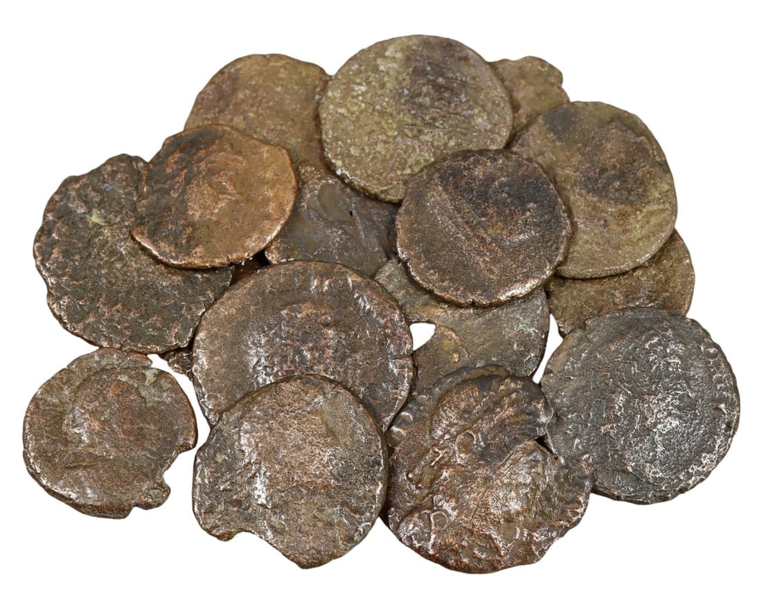 Lot of Ancient Roman Bronze Coins, (13mm-16mm) (1 of 2)