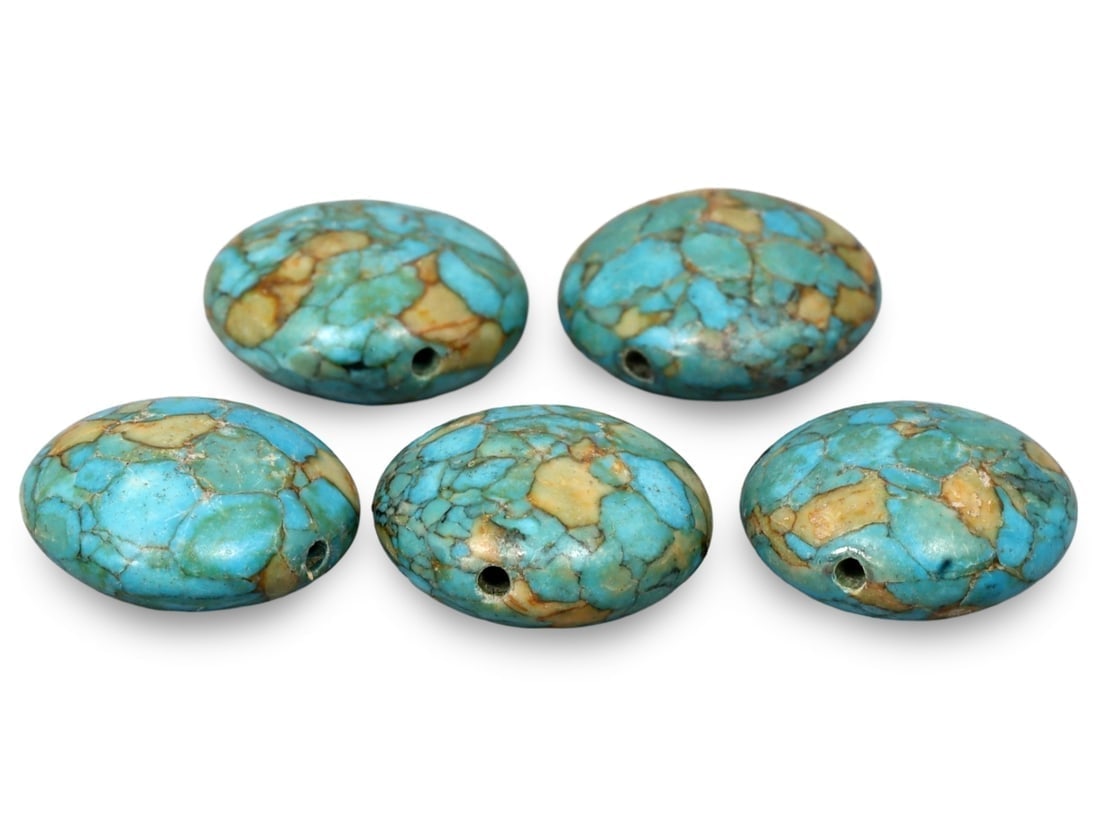 Antique Indo Pacific Green Mosaic Variscite Beads: We are delighted to present an extraordinary collection of jewelry and artifacts spanning various historic European periods. Our selection ranges from Ancient Roman, Byzantine, and Early Medieval to L