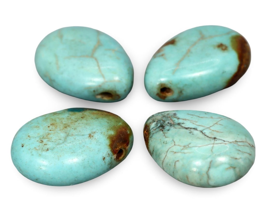 Antique Sino-Tibetan Turquoise Beads: Antique Sino-Tibetan Turquoise Beads