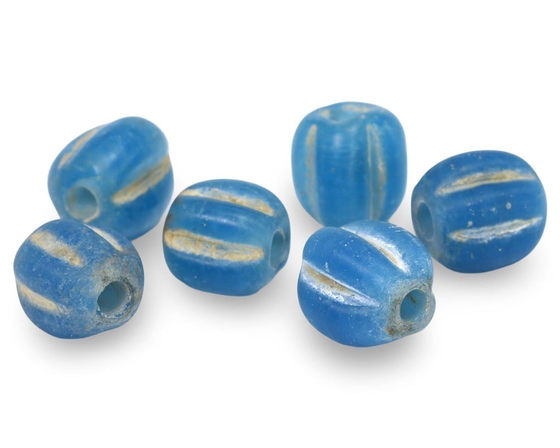 Ancient Medieval Anglo-Saxon Melon Seed Beads, 10th-11th Century: Are you searching to buy authentic ancient coins, medieval relics, or antique jewelry for sale? Look no further! Our upcoming auction features an exceptional collection of authentic ancient Roman coin