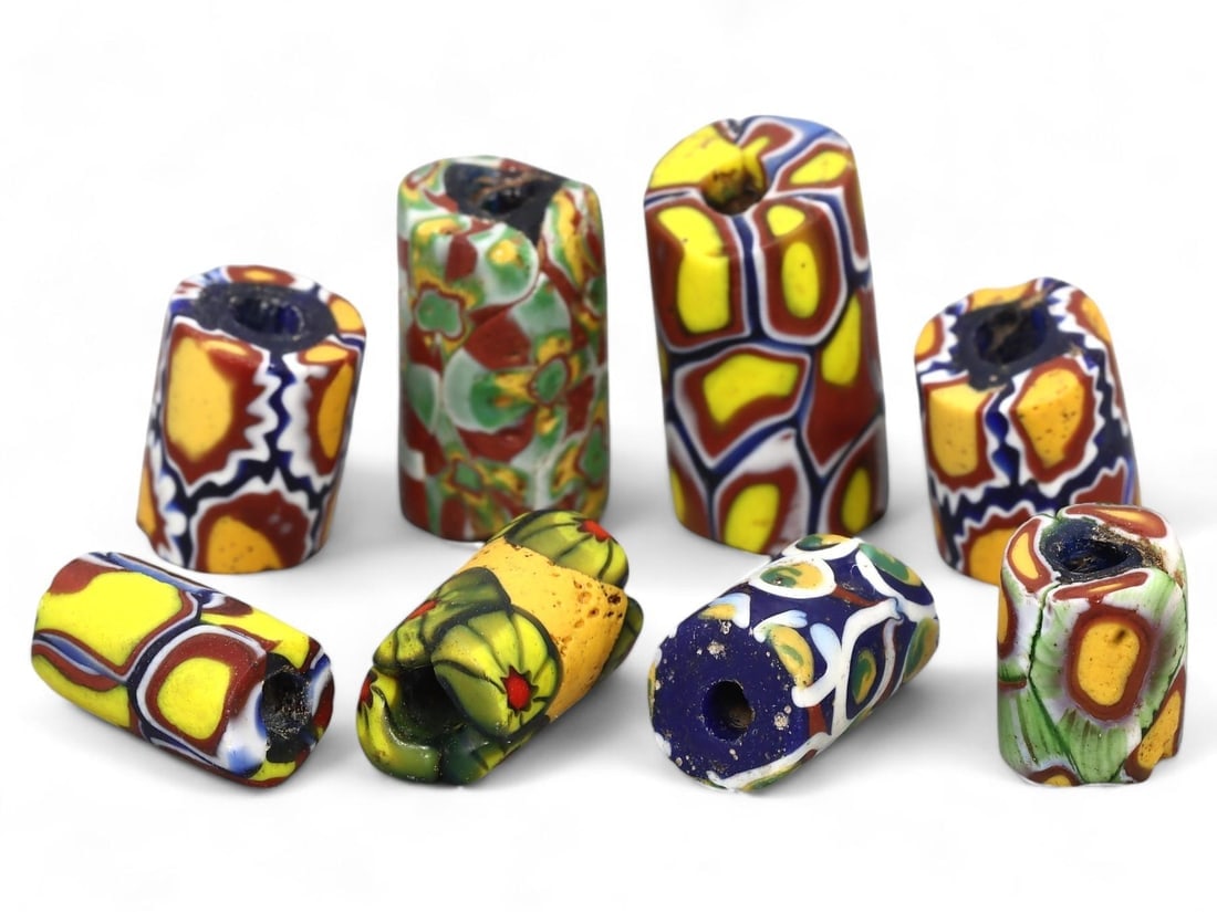 Lot of Antique West African Millefiori Trade Beads: Are you searching to buy authentic ancient coins, medieval relics, or antique jewelry for sale? Look no further! Our upcoming auction features an exceptional collection of authentic ancient Roman coin