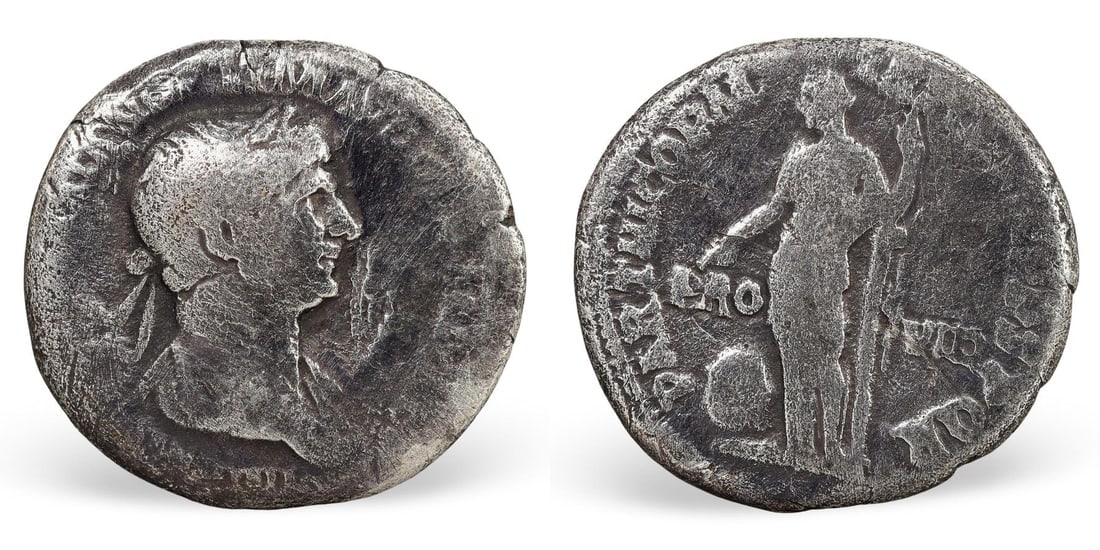 Authentic Ancient Roman Silver Denarius Coin, (18mm, 2.26g) (1 of 3)