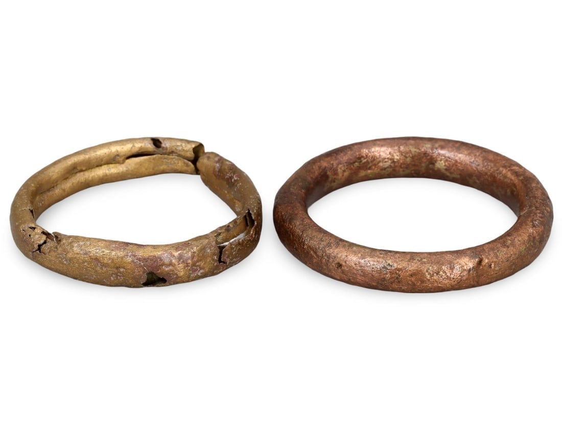 Collection of Smooth Rounded Ancient Viking Bronze Rings (1 of 1)