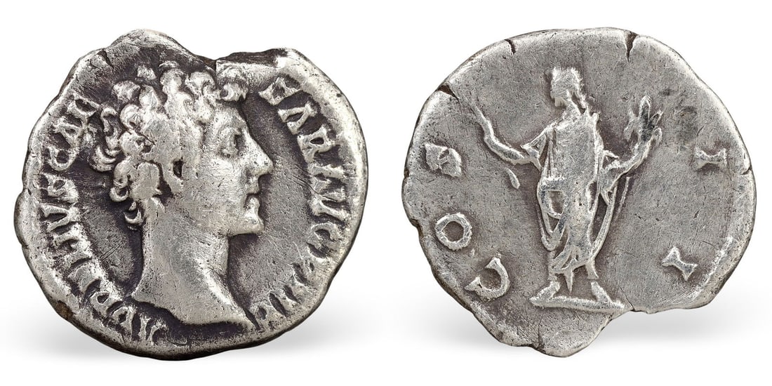 Authentic Ancient Roman Silver Denarius Coin, (17mm, 2.61g) (1 of 3)