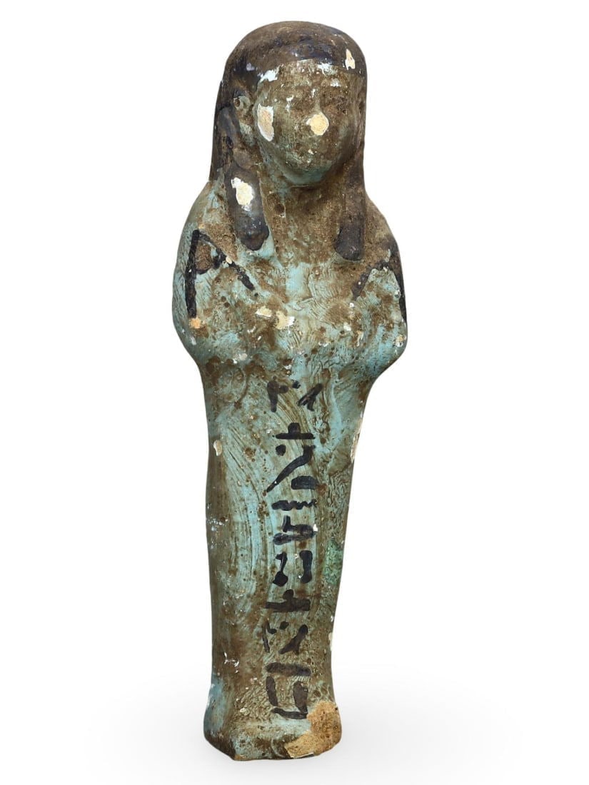 4.9x1.5 inches Post Medieval Egyptian Grand Tour Ushabti Figurine, 19th Century: Are you searching to buy authentic ancient coins, medieval relics, or antique jewelry for sale? Look no further! Our upcoming auction features an exceptional collection of authentic ancient Roman coin