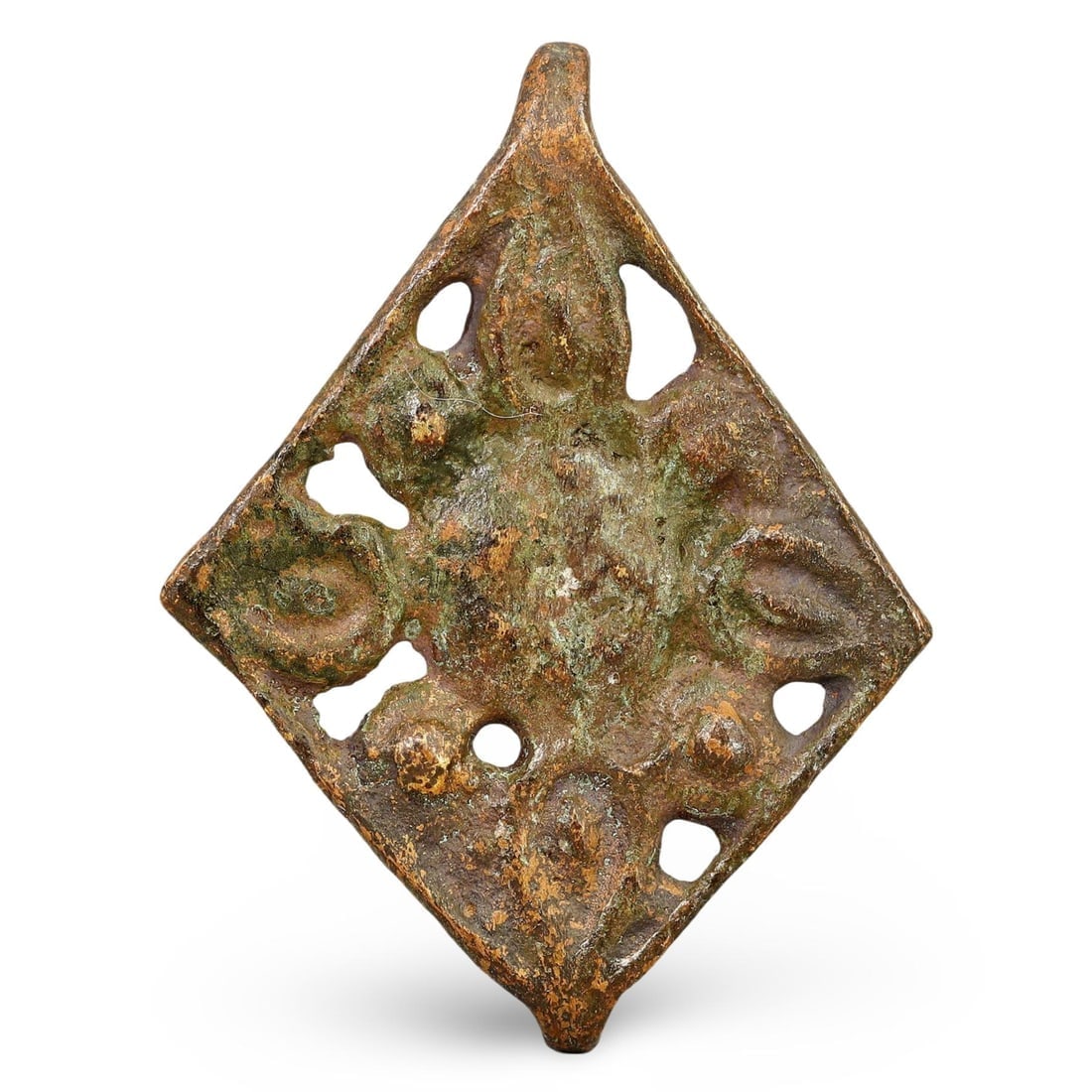 Medieval Norse Viking Bronze Openwork Pendant/Strap Fitting: NO RESERVE AUCTION running!! Our upcoming No Reserve Auction offers an incredible collection of authentic ancient Roman coins, Viking jewelry, and historical artifacts spanning millennia. This is a ra