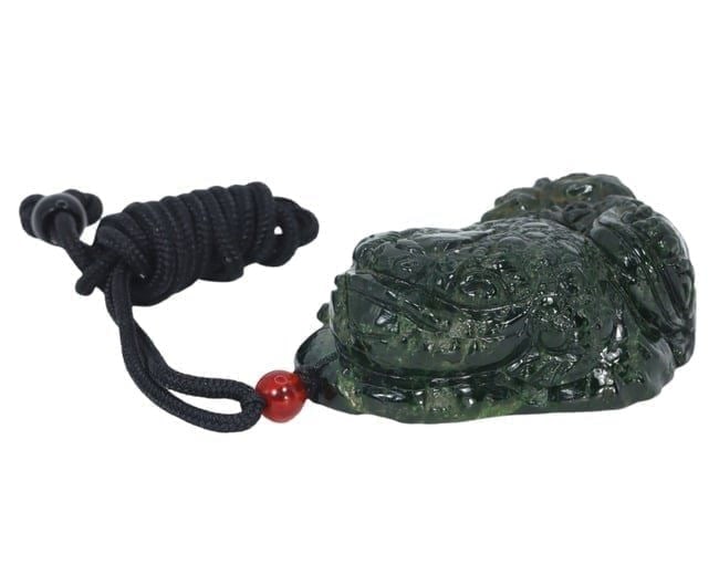 Post Medieval Eastern Oriental Asian Chinese Carved Frog Jadeite Jade Amulet, 19th-20th Century (1 of 2)