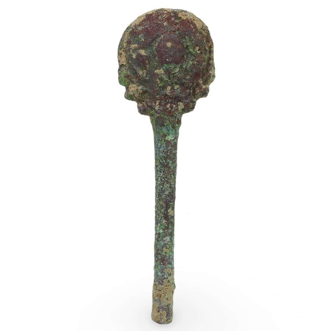 Ancient Greco-Roman Bronze Medical Tool with Ornate Floral Handle, 1st-3rd Century AD: NO RESERVE AUCTION running!! Our upcoming No Reserve Auction offers an incredible collection of authentic ancient Roman coins, Viking jewelry, and historical artifacts spanning millennia. This is a ra