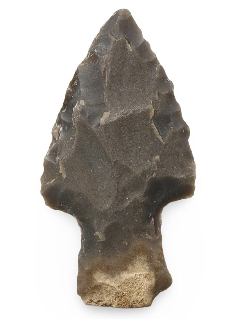 Authentic Ancient Native American Flint Arrowhead Prehistoric Artifact: NO RESERVE AUCTION running!! Our upcoming No Reserve Auction offers an incredible collection of authentic ancient Roman coins, Viking jewelry, and historical artifacts spanning millennia. This is a ra
