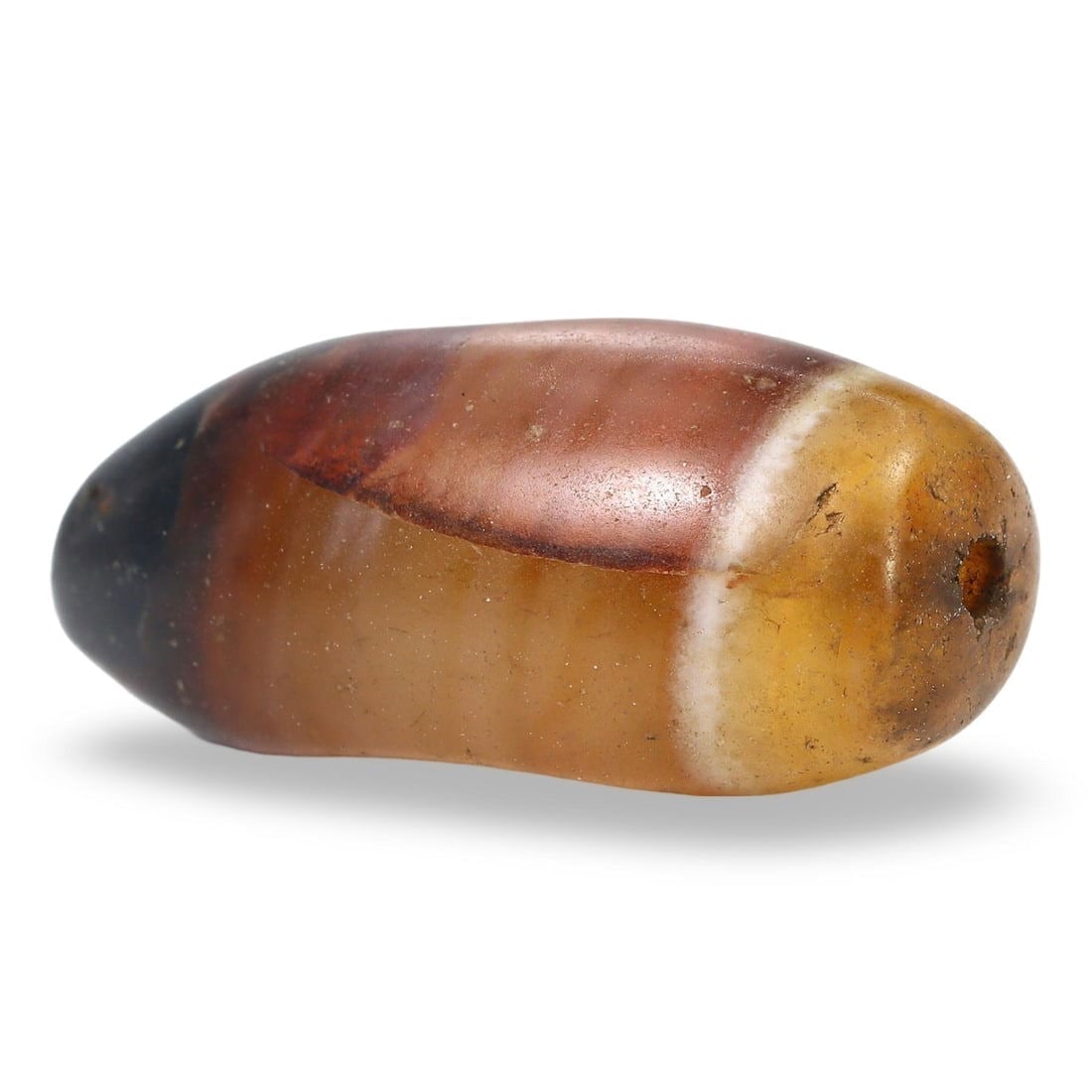 Post Medieval Sino Tibetan Carnelian Agate Prayer Dzi Bead, 17th-20th Century (1 of 2)