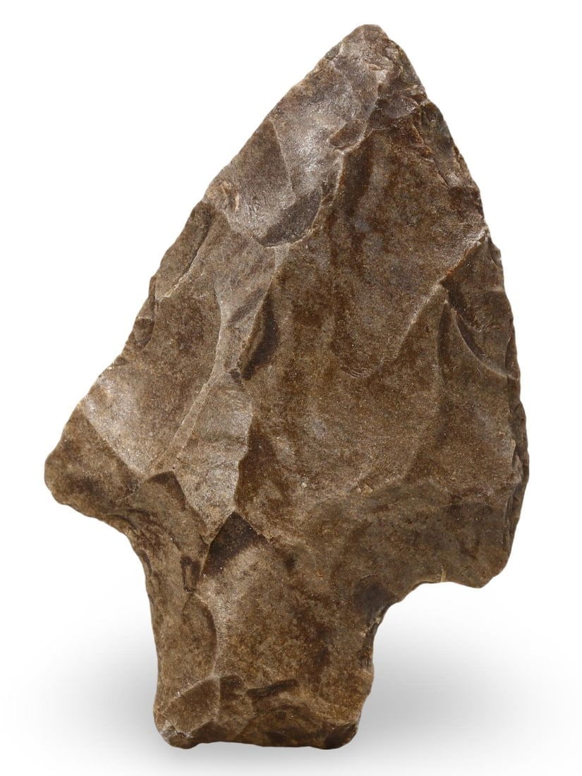 Authentic Ancient Native American Flint Arrowhead Prehistoric Artifact: NO RESERVE AUCTION running!! Our upcoming No Reserve Auction offers an incredible collection of authentic ancient Roman coins, Viking jewelry, and historical artifacts spanning millennia. This is a ra