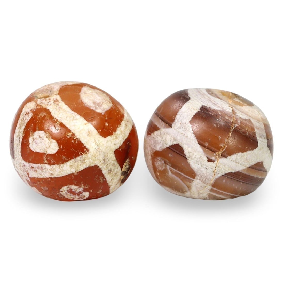 Ancient Medieval Pagan Period Pyu Etched Carnelian Beads, 9th-13th Century: NO RESERVE AUCTION running!! Our upcoming No Reserve Auction offers an incredible collection of authentic ancient Roman coins, Viking jewelry, and historical artifacts spanning millennia. This is a ra