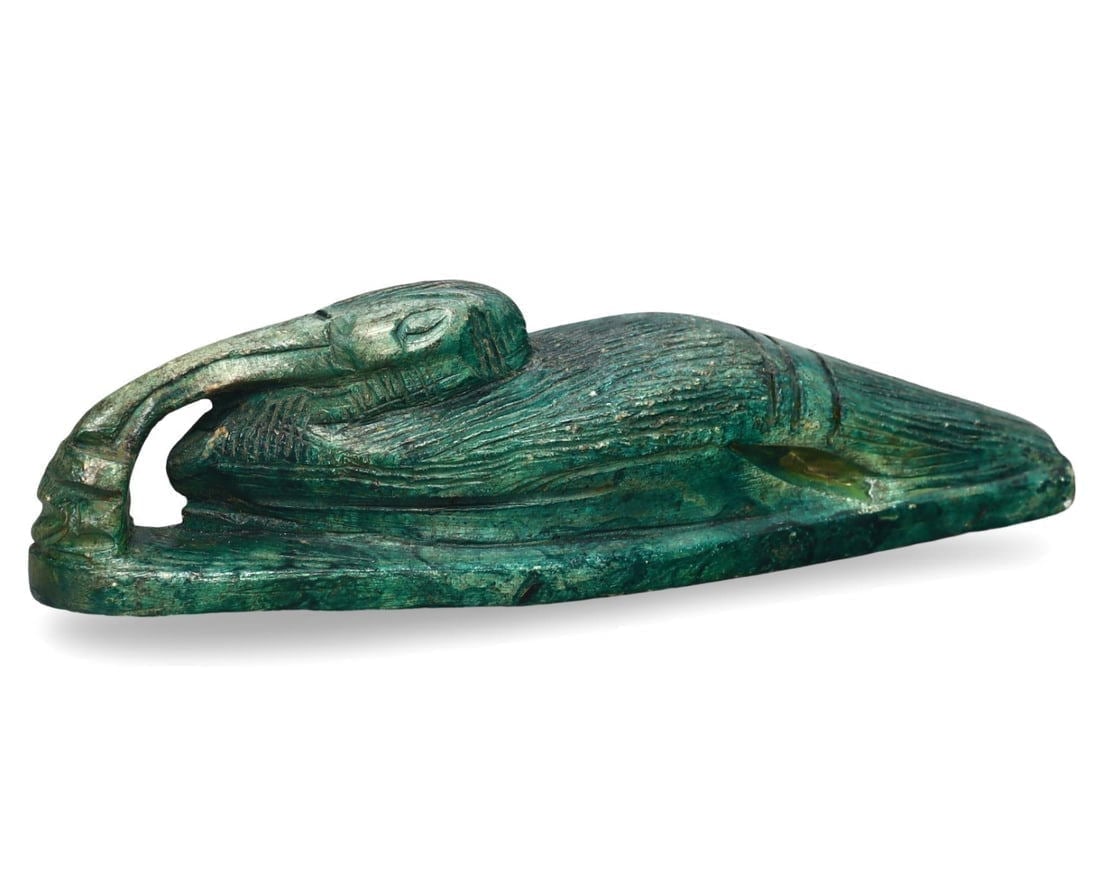 4.3" Post Medieval Egyptian Grand Tour Bird Ibis Thoth Figurine, 19th Century: NO RESERVE AUCTION running!! Our upcoming No Reserve Auction offers an incredible collection of authentic ancient Roman coins, Viking jewelry, and historical artifacts spanning millennia. This is a ra